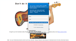 Desktop Screenshot of freeonlinebasslessons.com